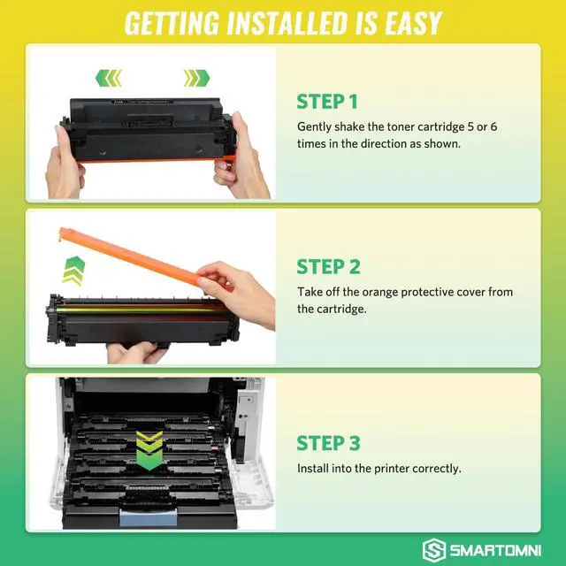 Alt view image 6 of 6 - 414X High Yield Toner Cartridges 4 Pack (with Chip) Works with Color Pro MFP M479fdw M479fdn M454dw M454dn M479dw M455dn M479 M454, Enterprise M455dn M480f Printer | W2020X W2021X W2022X W2023X 414A