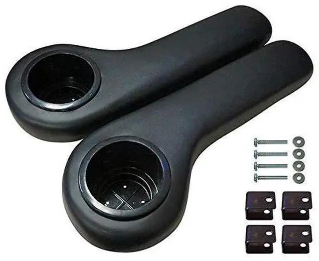 Main image of Black Golf Cart Cup Holder Rear Seat Arm Rest Cushion - Fits EZGO/Club Car/Yamaha