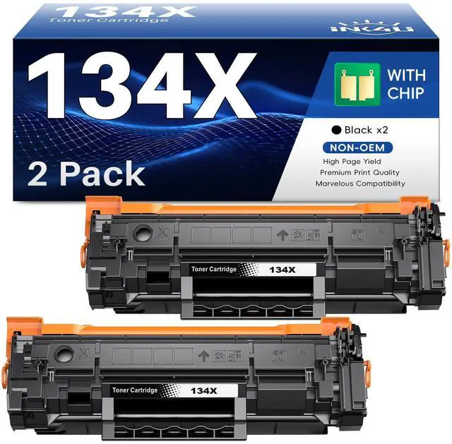 Main image of 134X Black Toner for HP LaserJet M209dw MFP M234sdw M234dw M234sdn Printer | for HP 134X Toner W1340X Toner Cartridges (with Chip, 2-Pack)