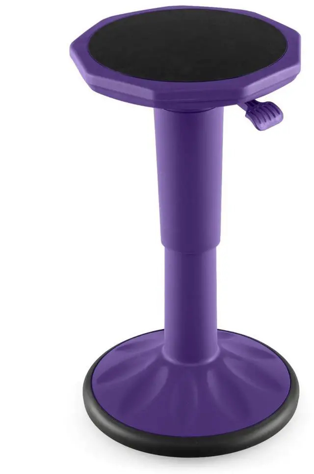 Main image of Wobble Stool, Height Adjustable 16.5-24" Flexible Seating (Purple) | Wobble Chair with 360° Rocking, Non-Slip Base, Convenient Handle, No Assembly, Active Seating for Classroom, Home, Office