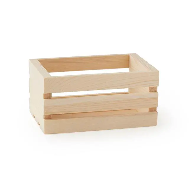 Alt view image 5 of 6 - 5" Wooden Crate - Unfinished Wood Crate for Storage, Decorative Display, Arts & Crafts, Made of 100% Cedar - Bulk 24 Pack