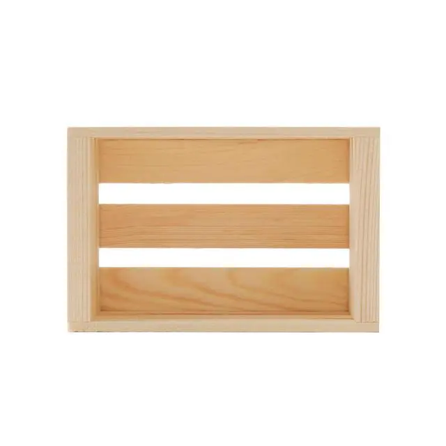 Alt view image 4 of 6 - 5" Wooden Crate - Unfinished Wood Crate for Storage, Decorative Display, Arts & Crafts, Made of 100% Cedar - Bulk 24 Pack