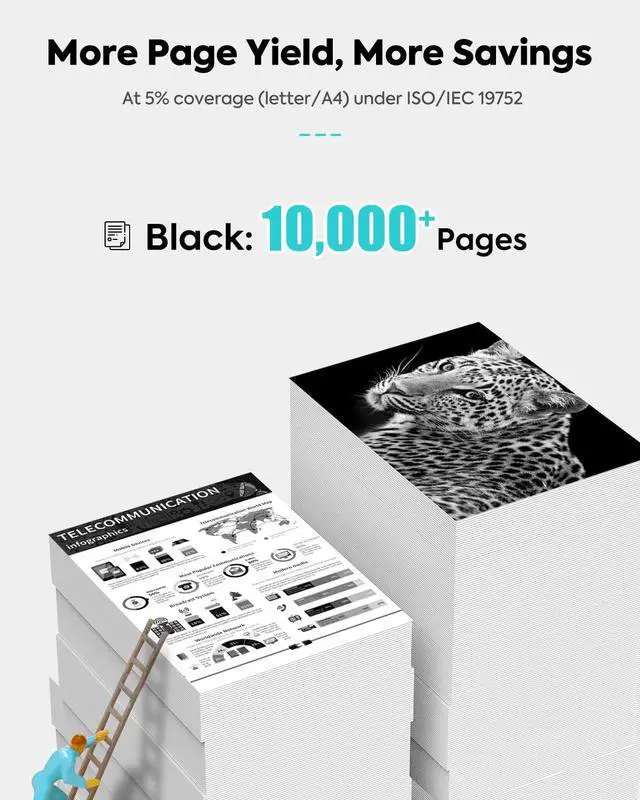 Alt view image 3 of 5 - 58X High Yield Black Toner Cartridge Compatible Replacement for HP 58X 58A CF258X for HP LaserJet MFP M428fdw M428fdn M428dw M428 Pro M404dn M404n M404dw M404 M406dn Series Printer, 2-Pack with Chip