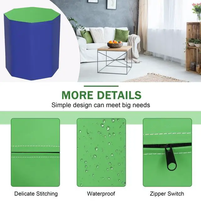 Alt view image 4 of 6 - 24.4" x 25.6" Gymnastics Octagon Skill Shape Tumbling Mat Octagon Gymnastics Equipment Mat Somersault Backbend Trainer Mat Lightweight PVC Mesh Octagon Gymnastics Shape for Exercise Training