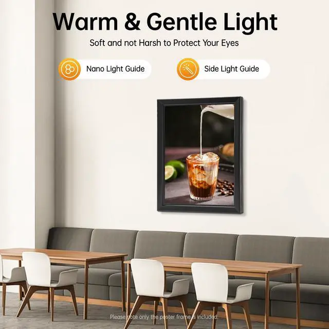 Alt view image 2 of 7 - LED Movie Poster Frame 18 x 24, Wall Mounted Poster Frame LED Light Box Backlit Movie Lightbox Theater Advertising Display Cinema Snap Light Box for Film Exhibitions, Advertisements, Sign