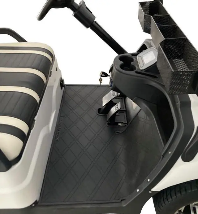 Main image of Black Rubber Golf Cart Floor Mat Compatitble with I-CON i20, i40 & Advanced EV Gen. 1