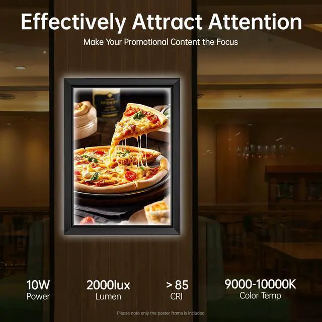 Alt view image 5 of 7 - LED Movie Poster Frame 18 x 24, Wall Mounted Poster Frame LED Light Box Backlit Movie Lightbox Theater Advertising Display Cinema Snap Light Box for Film Exhibitions, Advertisements, Sign