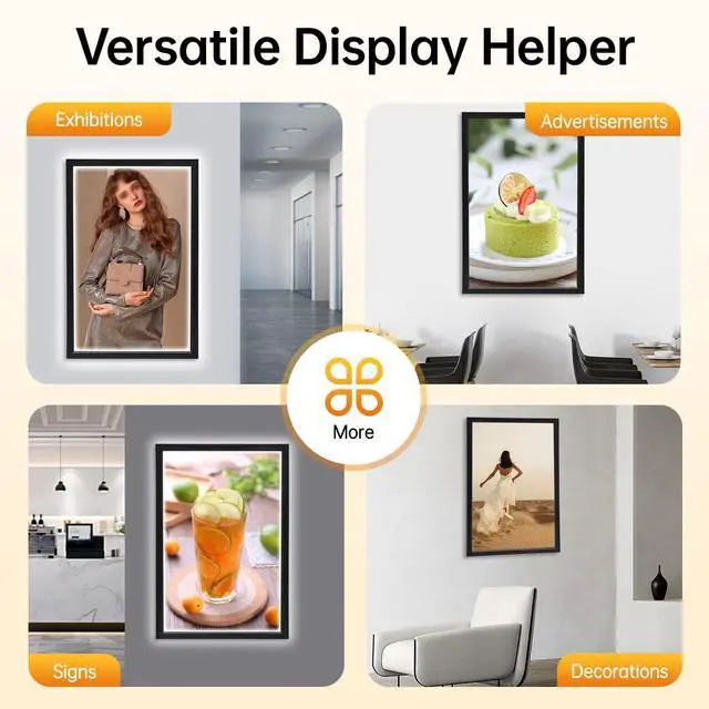 Alt view image 7 of 7 - LED Movie Poster Frame 18 x 24, Wall Mounted Poster Frame LED Light Box Backlit Movie Lightbox Theater Advertising Display Cinema Snap Light Box for Film Exhibitions, Advertisements, Sign