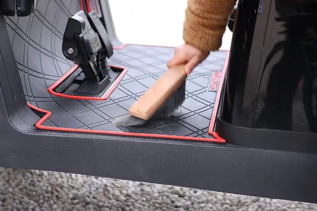 Alt view image 7 of 7 - Black Rubber Golf Cart Floor Mat Compatitble with I-CON i20, i40 & Advanced EV Gen. 1