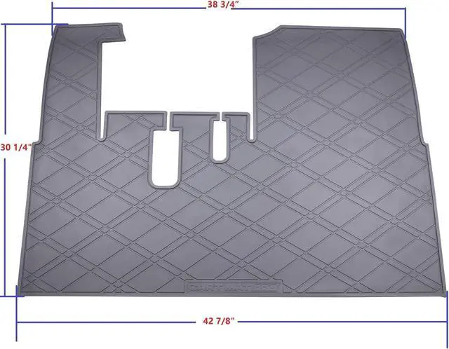 Alt view image 6 of 7 - Black Rubber Golf Cart Floor Mat Compatitble with I-CON i20, i40 & Advanced EV Gen. 1