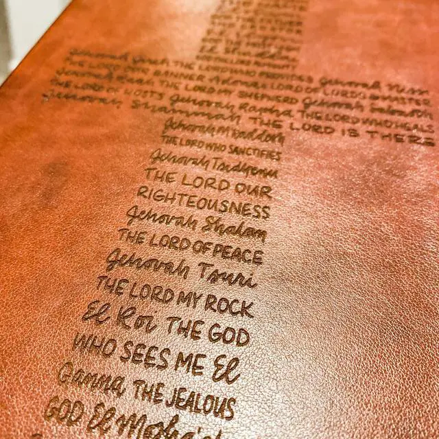 Alt view image 5 of 7 - ESV Student Study Bible | Personalized with Name | Custom Design is Hand Lettered and Laser Engraved | Gift for Birthday, Baptism, Graduation, Wedding