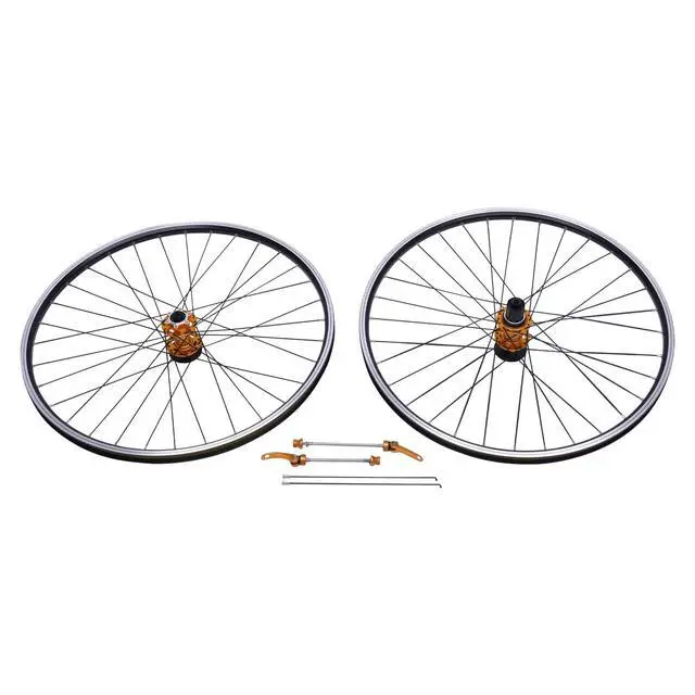 Alt view image 6 of 7 - 69.85cm/27.5Inch Mountain Bike Wheelset, Aluminum Alloy Rim Disc Brake Hub Mountain Bike Wheelset,Quick Release Front Rear Wheels Black Bike Wheelset Fit Cassette Bicycle Wheelset