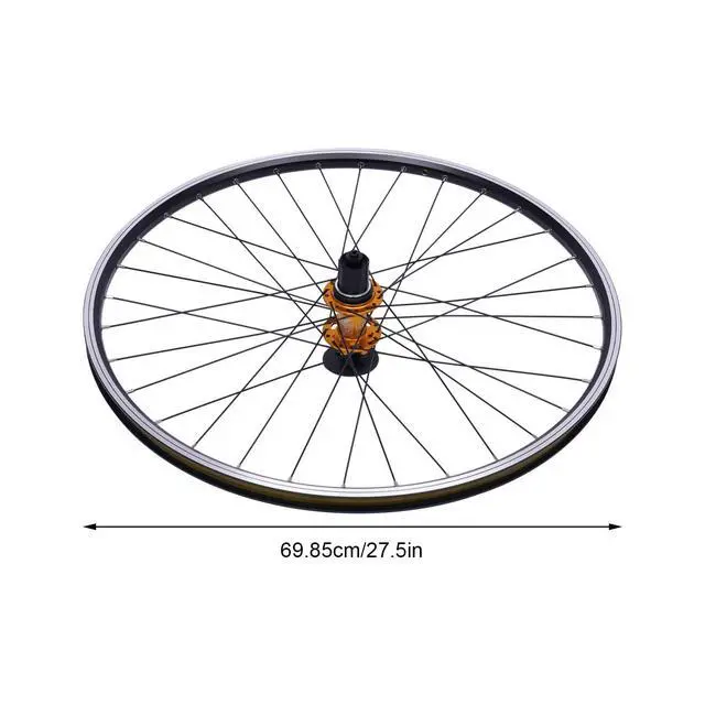 Alt view image 7 of 7 - 69.85cm/27.5Inch Mountain Bike Wheelset, Aluminum Alloy Rim Disc Brake Hub Mountain Bike Wheelset,Quick Release Front Rear Wheels Black Bike Wheelset Fit Cassette Bicycle Wheelset