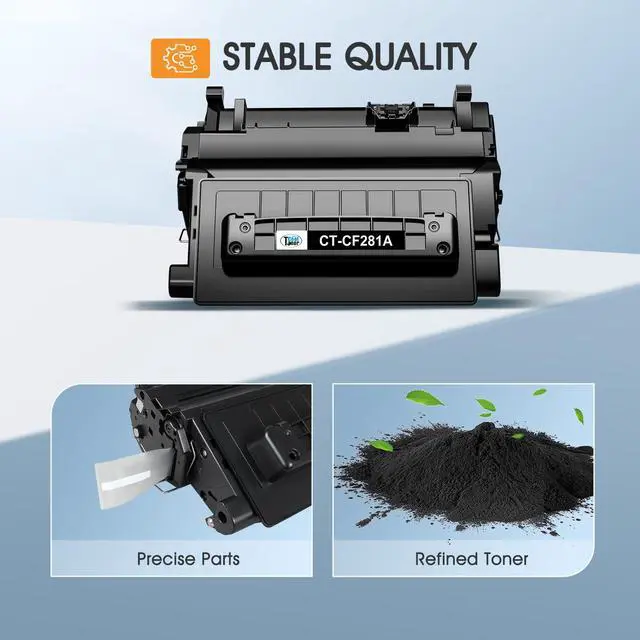 Alt view image 4 of 6 - CF281A 81A Black Toner Cartridge for HP 81X CF281X M604 M630 M605 2-Pack | Compatible for HP 81A CF281A Laserjet Enterprise MFP M604 M605 M606 M630 M604n M605n M630h M604dn M630z Printer