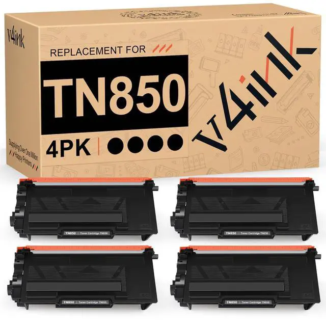 Main image of TN850 High Yield Black Toner Cartridge Compatible for Brother TN-850 4-Pack | TN-820 TN820 TN 850 BK Use with HL-L5200DW HL-L6200DW MFC-L5700DW MFC-L5800DW MFC-L5900DW DCP-L5600DN Printer