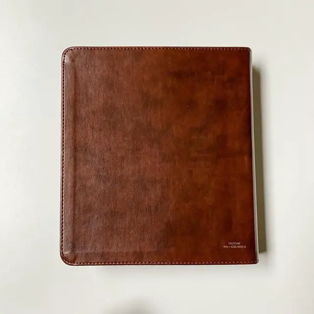 Alt view image 6 of 7 - Personalized ESV Journaling Study Bible | Customize with Hand Lettered Name on Cover | Design is Hand Drawn and Laser Engraved | Gift for Birthday, Graduation, Baptism, Anniversary, Wedding