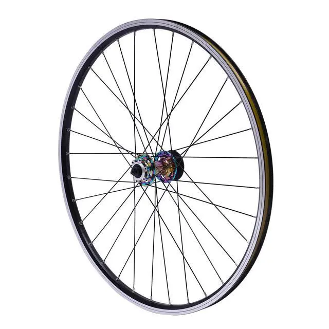 Alt view image 4 of 7 - 69.85cm/27.5Inch Mountain Bike Wheelset, Aluminum Alloy Rim Disc Brake Hub Mountain Bike Wheelset,Quick Release Front Rear Wheels Black Bike Wheelset Fit Cassette Bicycle Wheelset