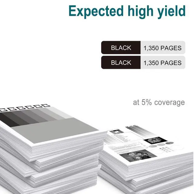 Alt view image 3 of 6 - 2 Pack Replacement for HP 206A Black Toner Cartridge W2110A for HP Color LaserJet Pro MFP M283cdw M283fdw M282nw M255dw,M255nw Toner Printer Ink (with Chip)