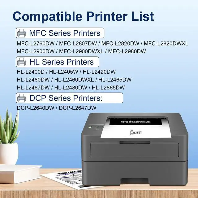 Alt view image 2 of 6 - TN830XL 830XL Toner Cartridge for Brother MFC-L2820DW HL-L2460DW | Compatible for Brother TN830XL TN-830XL TN830 XL/V/R for HL-L2460DW DCP-L2640DW HL-L2405W HL-L2400D HL-L2480DW Printer 4-Pack