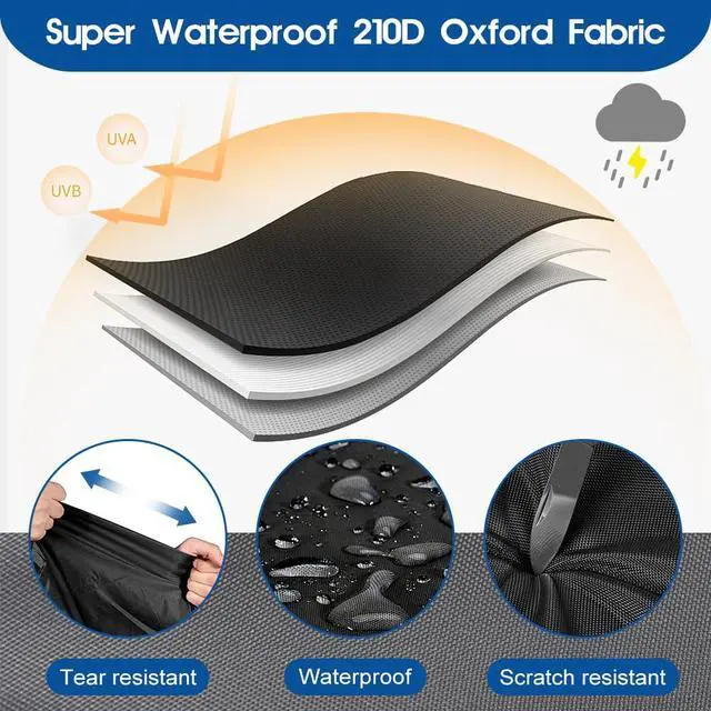 Alt view image 2 of 5 - Boat Cover, Boat Protective Cove Trailerable Boat Cover Fits V Hull, Bass Boat, Fishing Boat (17-19ft)