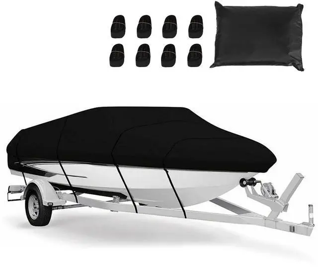 Main image of Boat Cover, Boat Protective Cove Trailerable Boat Cover Fits V Hull, Bass Boat, Fishing Boat (17-19ft)