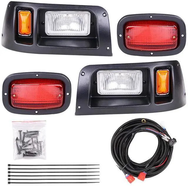 Main image of Golf Cart Halogen Headlights & LED Tail Lights Kit DS Cart Lights, Only | Compatible With Golf Cart Club Car DS 1993-UP Model