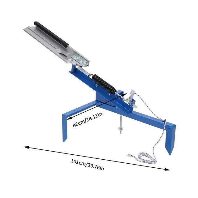 Alt view image 2 of 7 - Clay Pigeon Thrower, Manual Clay Target Thrower/Skeet Thrower Machine, Adjustable Angle(5-35°), Throwing Distance 50-70m, for Outdoor Shooting Training, Practice & Competition, Blue, 39.76x18.11 Inch