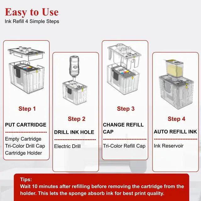 Alt view image 6 of 7 - PG-285XL CL-286XL Ink Refill Kit for Canon 285XL 286XL Ink Cartridges Compatible for Canon 285 286 PG-285 CL-286 XL Work with Pixma TS7720 TS7722 TR7820 Printer Ink (12-Pack, 6BK/2C/2M/2Y)