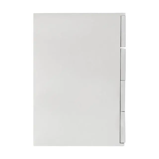 Alt view image 7 of 7 - Wooden Desktop Storage Box, with 4 Lockable Drawers, Keepsake Box, Office Supplies A4/Receipt File Organizer, Flat File Cabinet to store documents, notebooks, or other small objects (White)