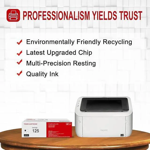 Alt view image 5 of 6 - 2 Pack 125 3484B001AA Black Toner Cartridge: Compatible CRG 125 3484B001AA Replacement for Canon ImageCLASS LBP6030w, LBP6000, MF3010 Printer