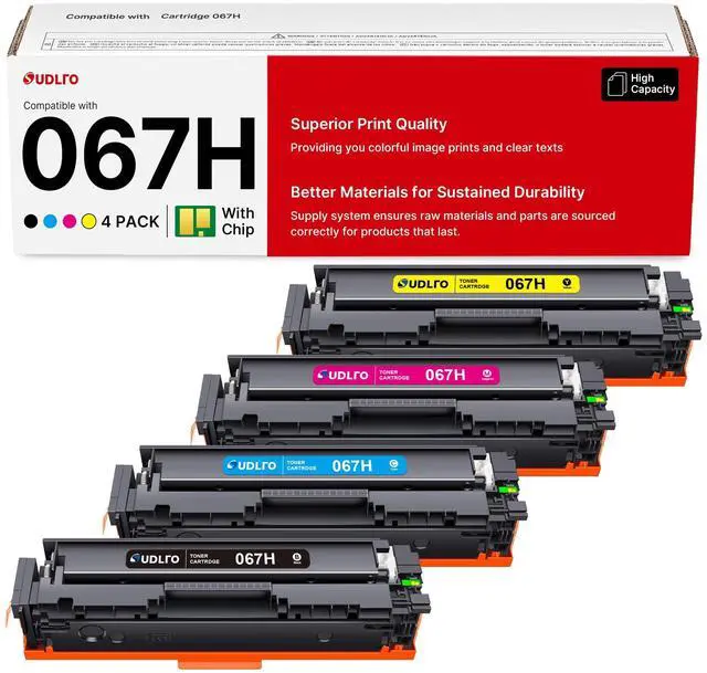 Main image of 067H Toner Cartridge Set - High Yield Replacement for Canon 067 067H, for Canon MF654Cdw Toner Cartridges, for Color ImageCLASS MF656Cdw MF654Cdw LBP632Cdw LBP633Cdw MF653Cdw Printer Ink (4-Pack)