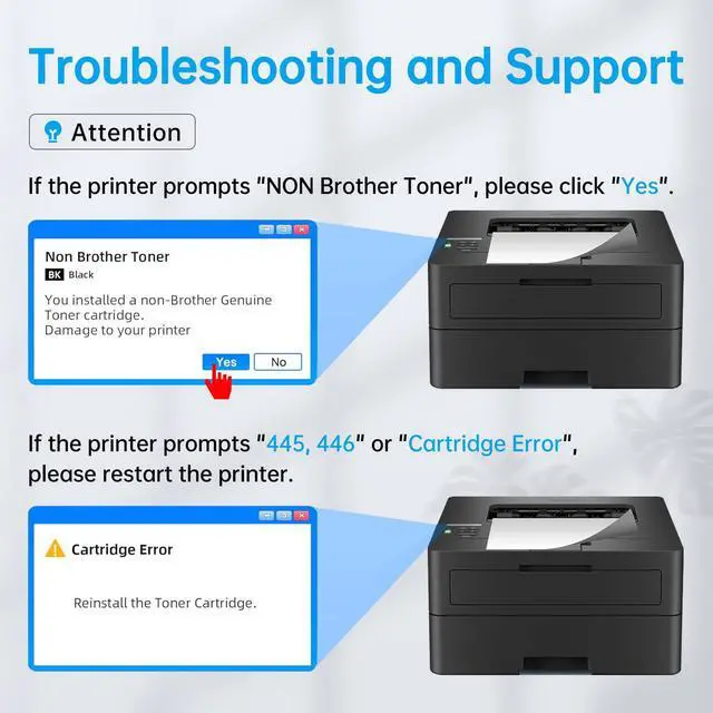 Alt view image 6 of 7 - 4-Pack TN830XL TN830 Black Toner Cartridges for Brother TN-830-XL | High Yield with Chip, Use for Brother HL-L2460DW DCP-L2640DW MFC-L2820DW Printer (4x Black TN830 XL Toner)