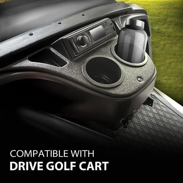 Alt view image 2 of 7 - Golf Cart Drive Dash Mounted Radio Adapter w/Cup Holder Compatible with Drive Golf Cart
