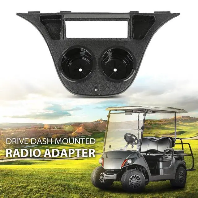 Alt view image 3 of 7 - Golf Cart Drive Dash Mounted Radio Adapter w/Cup Holder Compatible with Drive Golf Cart