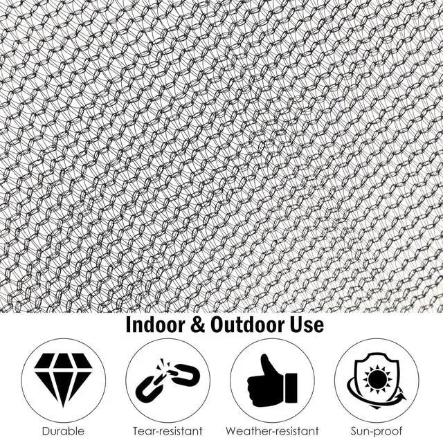 Alt view image 3 of 7 - Trampoline Enclosure Net Only with Zipper & Buckle, Perfect Visibility and Tear&Weather-Resistant 12FT 14FT 15FT 16FT Trampoline Replacement Safety Enclosure Net