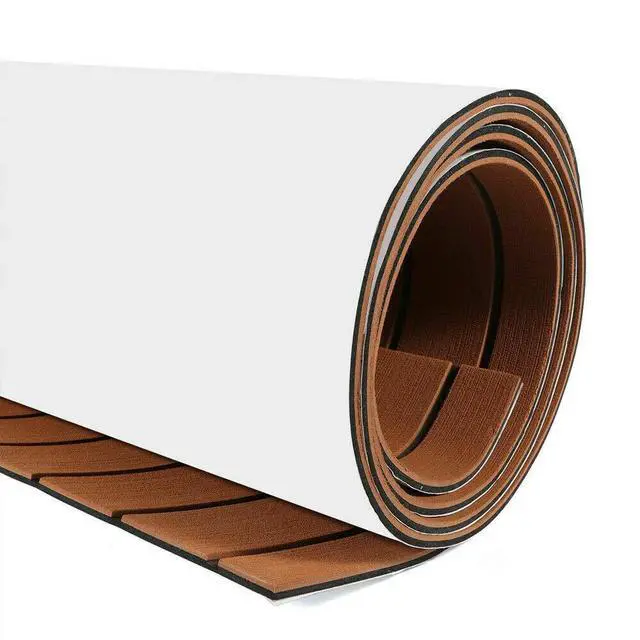 Alt view image 6 of 7 - Teak Decking, 35.4"X94.5" EVA Foam Faux Teak Boat Decking Sheet Self-Adhesive Pad Sea Deck Marine