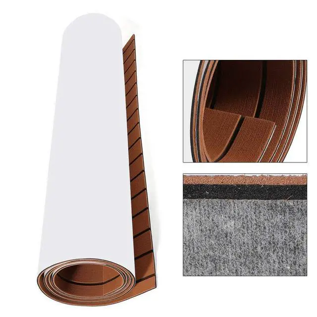 Alt view image 3 of 7 - Teak Decking, 35.4"X94.5" EVA Foam Faux Teak Boat Decking Sheet Self-Adhesive Pad Sea Deck Marine