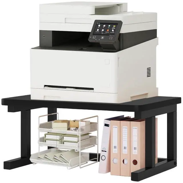 Main image of Desktop Printer Stand, 23.6 x 15.7 2-Tier Large Printer Shelf fit 3D Laser Printer/Scanner/Fax Machine, Industrial Storage Rack for Home Office Storage, Black P6040-B