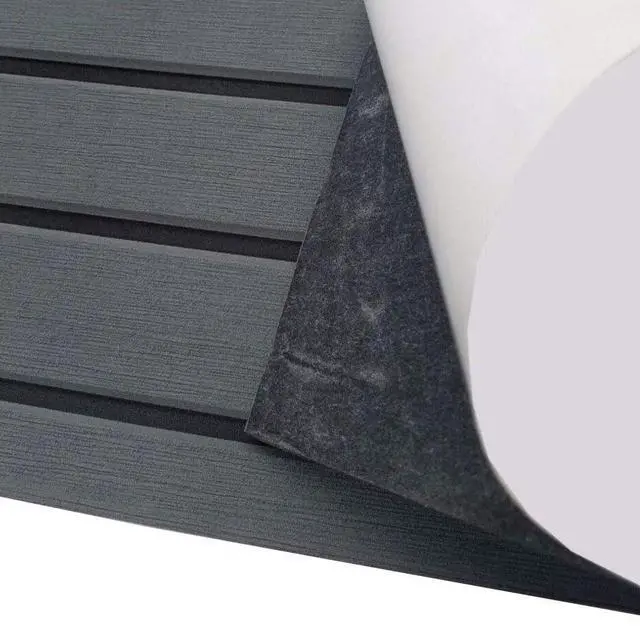 Alt view image 3 of 7 - EVA Foam Faux Teak Boat Decking Sheet Self-Adhesive Non-Skid 94.5" x 46" (30 sqft) Fits for Sea Deck Marine Yacht RV Boat Flooring Mats