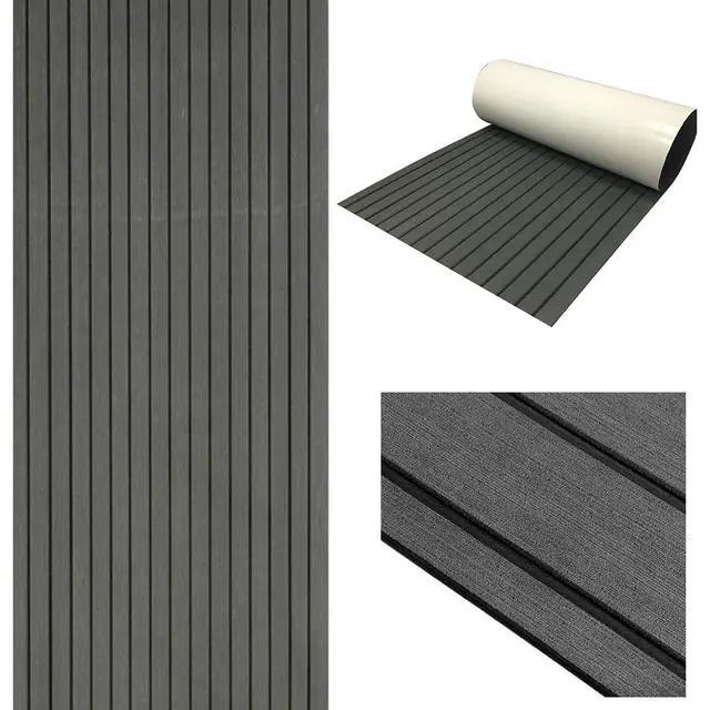 Alt view image 7 of 7 - EVA Foam Faux Teak Boat Decking Sheet Self-Adhesive Non-Skid 94.5" x 46" (30 sqft) Fits for Sea Deck Marine Yacht RV Boat Flooring Mats
