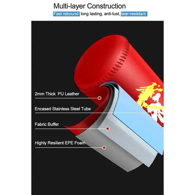 Alt view image 3 of 6 - Freestanding Punching Bag - Heavy Boxing Bag with Suction Cup Steel Base for Teens, 47 Self Standing Kickboxing Bags Kick Punch Bag, Great for Home Gym Exercise Boxing Traing
