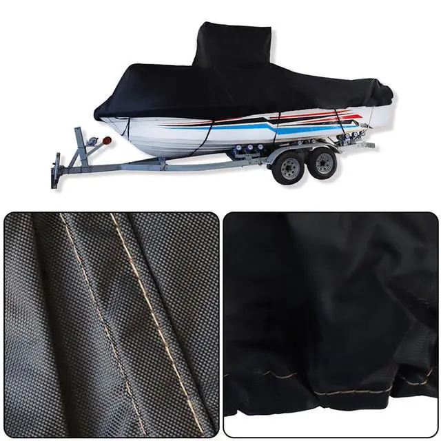 Alt view image 2 of 7 - 420D Heavy Duty Boat Cover Outdoor Durable and Tear Proof Replacement for T - Top Boat 16-18.5FT 606 x 320CM