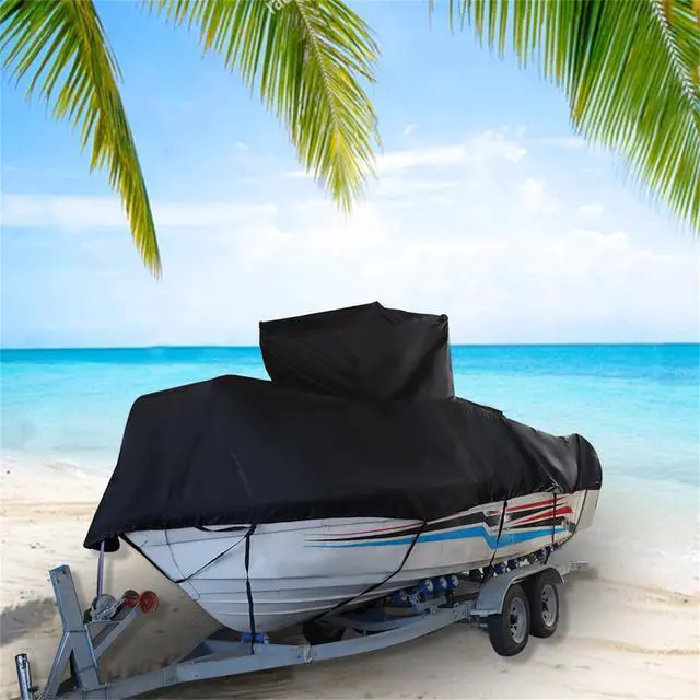 Alt view image 3 of 7 - 420D Heavy Duty Boat Cover Outdoor Durable and Tear Proof Replacement for T - Top Boat 16-18.5FT 606 x 320CM