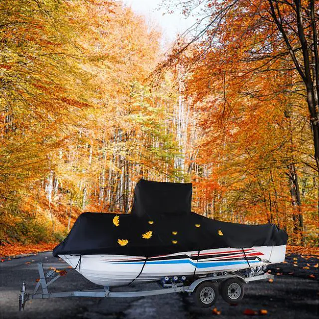 Alt view image 3 of 7 - 420D Heavy Duty Boat Cover Outdoor and Tear Proof Replacement for T - Top Boat 20-22FT 752 x 340CM