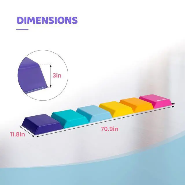 Alt view image 5 of 6 - Gymnastics Gym Tumbling Mat for Kids Children, Hexagon Gymnastics Folding Exercise Mat for Stretching Yoga Cheerleading Martial Arts