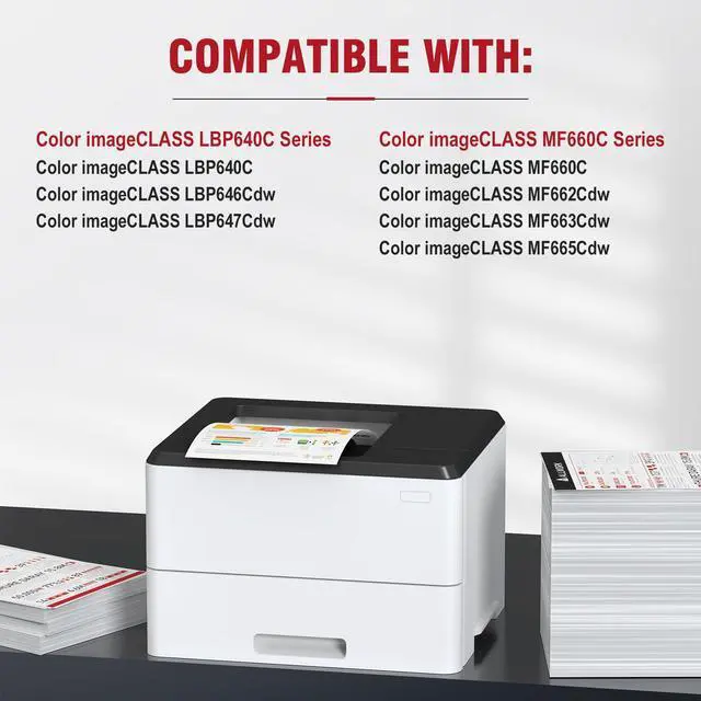 Alt view image 2 of 6 - 075 Toner Cartridge Compatible Replacement for Canon 075 075H Toner Cartridge Set Works for Canon Color imageclass MF665cdw MF662Cdw MF663Cdw LBP646Cdw LBP647Cdw LBP640 MF660 Series Printer, 2 Black