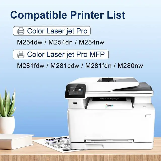 Alt view image 2 of 6 - 202X Toner Cartridges 4 Pack High Yield CF500X for M281fdw M254dw | Replacement for HP 202X Toner Cartridges 202A CF500A for Laser Jet Pro MFP M281fdw M281cdw M254dw M281fdn 281fdw Printer