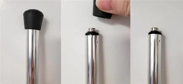 Alt view image 4 of 4 - Accessories-Aluminum Adjustable Boat Cover Support Pole from 22" to 70" Height with Male snap and Rubber end caps (cv)