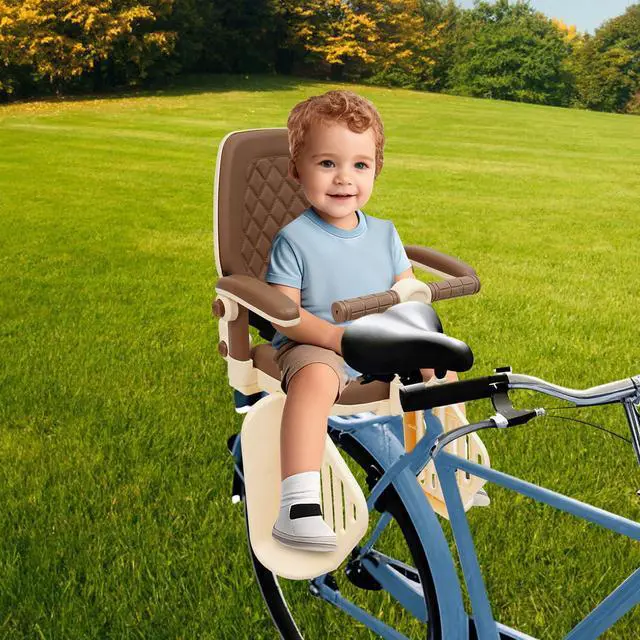 Alt view image 2 of 7 - Bicycle Child Seat Rear Mounted, 11 * 9.8in Seat 50kg/110.23 lbs Load Bike Rear Child Seat 3-Angle Adjustable, for Bicycles and Mountain Bikes