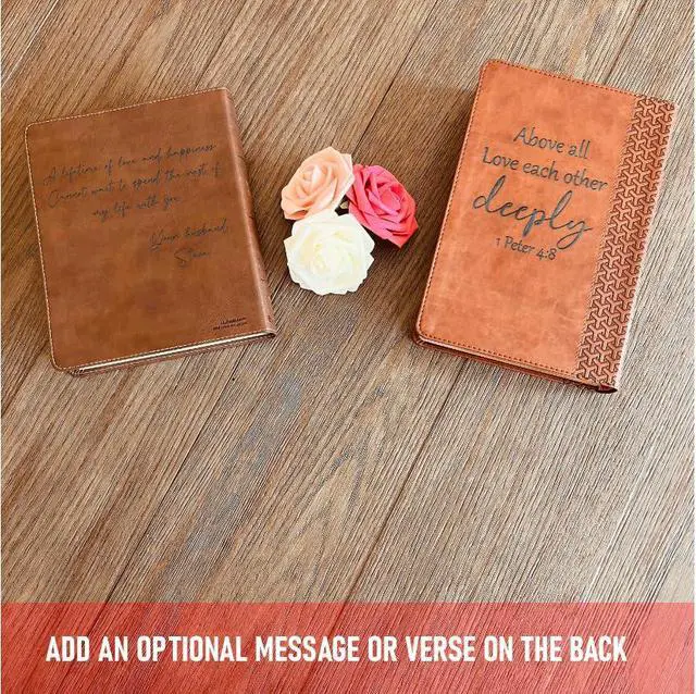 Alt view image 6 of 7 - Personalized Family Bible, Custom ESV Single Column Journaling Family Bible, Wedding Gifts Christian Gifts, Anniv. Gifts